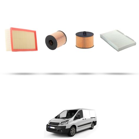 Kit tagliando 4 filtri compatibile con Fiat Scudo II 2.0 jtd 100kw dal 2007