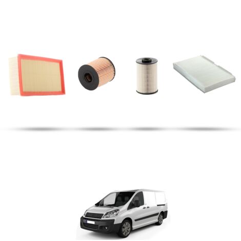 Kit tagliando 4 filtri compatibile con Fiat scudo II 2.0 jtd 120kw dal 2010