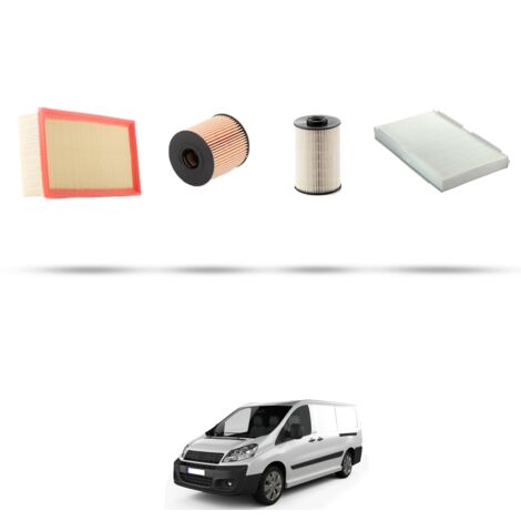 Kit tagliando 4 filtri compatibile con Fiat Scudo II 2.0 Multijet 94kw dal 2011