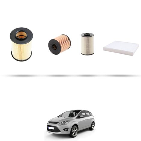 Kit tagliando 4 filtri compatibile con Ford C-Max II 2.0 Tdci 103kw dal 2010
