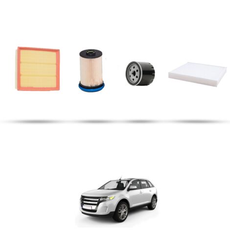Kit tagliando 4 filtri compatibile con Ford Edge 2.0 EcoBlue 110kw dal 2018