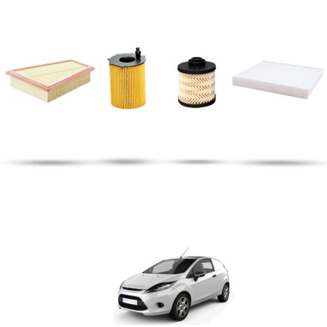 Kit tagliando 4 filtri compatibile con Ford Fiesta VI 1.5 tdci 70kw dal 2015