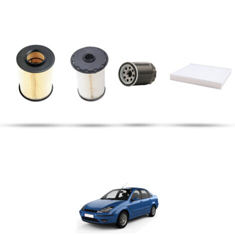 Kit tagliando 4 filtri compatibile con Ford Focus II 1.8 TDCI 85kw dal 2005