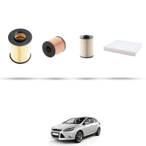 Kit tagliando 4 filtri compatibile con Ford Focus III 2.0 Tdci 103kw dal 2011