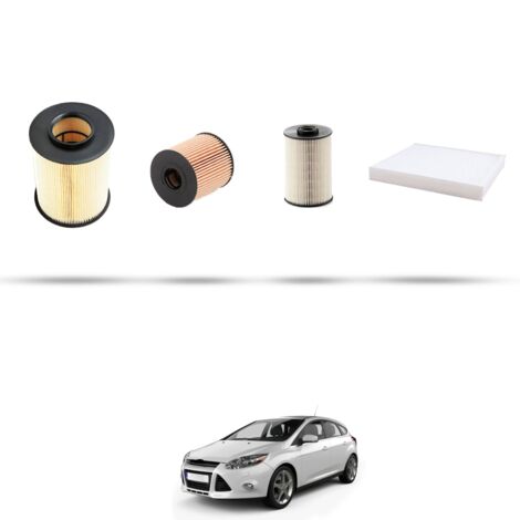 Kit tagliando 4 filtri compatibile con Ford Focus III 2.0 Tdci 85kw dal 2011