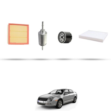 Kit tagliando 4 filtri compatibile con Ford Fusion 1.4 16v 59kw dal 2002