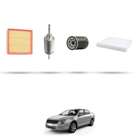 Kit tagliando 4 filtri compatibile con Ford Fusion 1.6 74kw dal 2002
