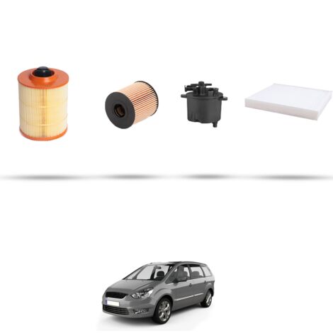 Kit tagliando 4 filtri compatibile con Ford Galaxy II 2.2 Tdci 129kw dal 2008