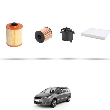 Kit tagliando 4 filtri compatibile con Ford Galaxy II 2.2 Tdci 147kw dal 2010
