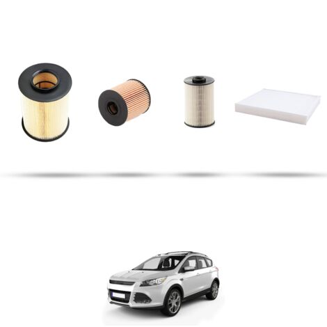 Kit tagliando 4 filtri compatibile con Ford Kuga II 2.0 TDCI 103kw dal 2012