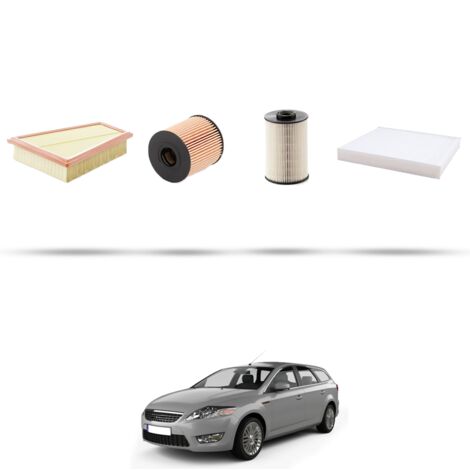 Kit tagliando 4 filtri compatibile con Ford Mondeo IV 2.0 tdci 103kw dal 2007