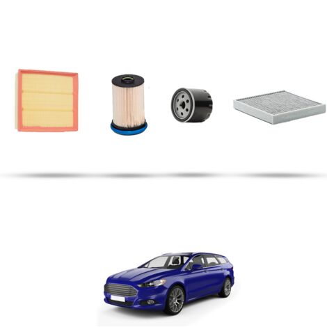 Kit tagliando 4 filtri compatibile con Ford Mondeo V 2.0 EcoBlue 140kw dal 2019