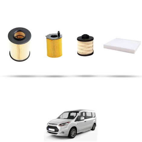 Kit tagliando 4 filtri compatibile con Ford Tourneo Connect II 1.5 TDCi 55kw dal 2015