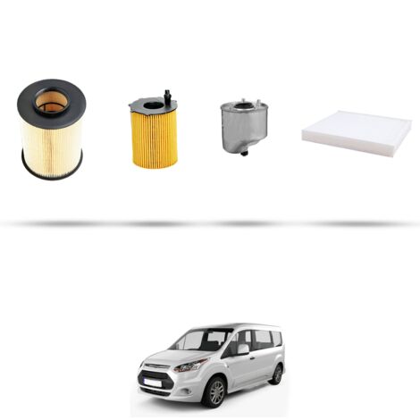 Kit tagliando 4 filtri compatibile con Ford Tourneo Connect II 1.6 TDCi 55kw dal 2013