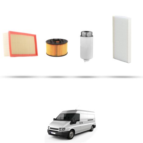 Kit tagliando 4 filtri compatibile con Ford Transit 2000 2.4 TDCi 101kw dal 2004