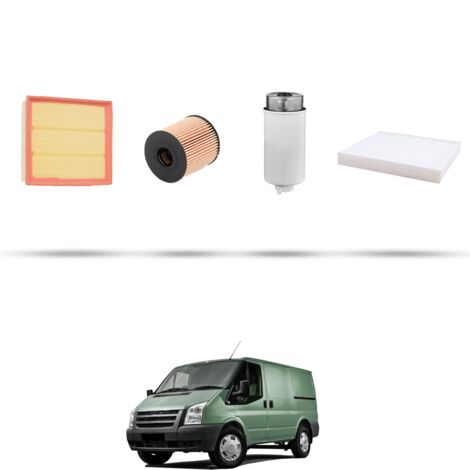 Kit tagliando 4 filtri compatibile con Ford Transit 2007 2.2 TDCi 81kw dal 2006