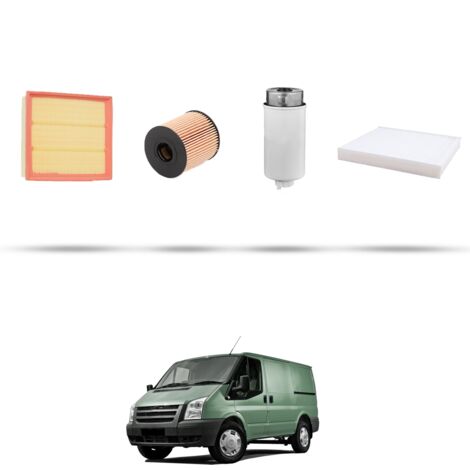 Kit tagliando 4 filtri compatibile con Ford Transit 2007 2.2 TDCi 96kw dal 2006