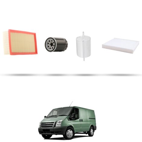 Kit tagliando 4 filtri compatibile con Ford Transit 2007 2.3 16v CNG 107kw dal 2006