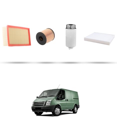 Kit tagliando 4 filtri compatibile con Ford Transit 2007 2.4 TDCi 74kw dal 2006