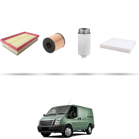 Kit tagliando 4 filtri compatibile con Ford Transit 2007 3.2 TDCi 147kw dal 2007