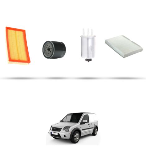 Kit tagliando 4 filtri compatibile con Ford Transit Connect 1.8 Tdci 81kw dal 2006 al 2013