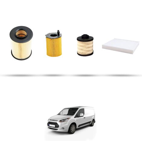 Kit tagliando 4 filtri compatibile con Ford Transit Connect II 1.5 TDCi 55kw dal 2015