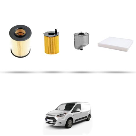 Kit tagliando 4 filtri compatibile con Ford Transit Connect II 1.6 tdci 55kw dal 2013