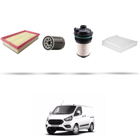Kit tagliando 4 filtri compatibile con Ford Transit Custom 2.0 Ecoblue 125kw dal 2016