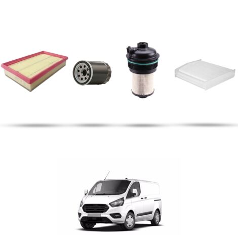 Kit tagliando 4 filtri compatibile con Ford Transit Custom 2.0 Ecoblue 136kw dal 2019