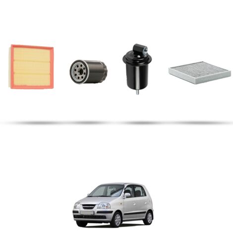 Kit tagliando 4 filtri compatibile con Hyundai ATOS 1.1i 43kw dal 2003