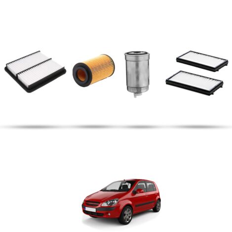 Kit tagliando 4 filtri compatibile con Hyundai Getz 1.5 CRDi 65kw dal 2005