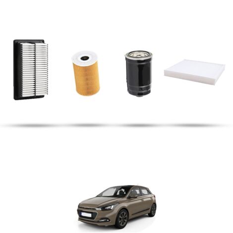 Kit tagliando 4 filtri compatibile con Hyundai i20 II 1.1 CRDi 55kw dal 2014