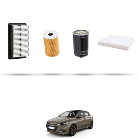 Kit tagliando 4 filtri compatibile con Hyundai i20 II 1.4 CRDi 66KW dal 2014