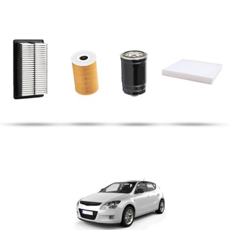 Kit tagliando 4 filtri compatibile con Hyundai i30 1.6 CRDi 66kw dal 2007