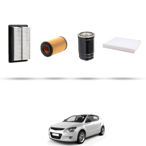 Kit tagliando 4 filtri compatibile con Hyundai i30 2.0 CRDi 103kw dal 2007