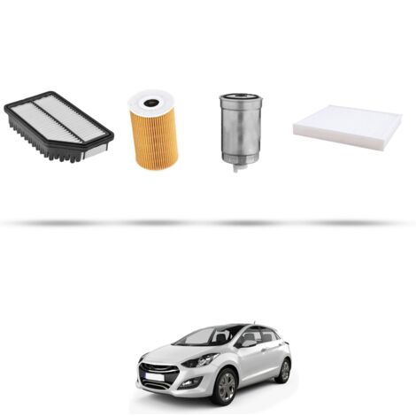 Kit tagliando 4 filtri compatibile con Hyundai i30 (GD) 1.4 CRDi 66kw dal 2012