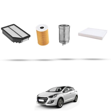 Kit tagliando 4 filtri compatibile con Hyundai i30 (GD) 1.6 CRDi 100kw dal 2012