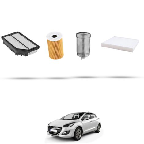 Kit tagliando 4 filtri compatibile con Hyundai i30 (GD) 1.6 CRDi 94kw dal 2012