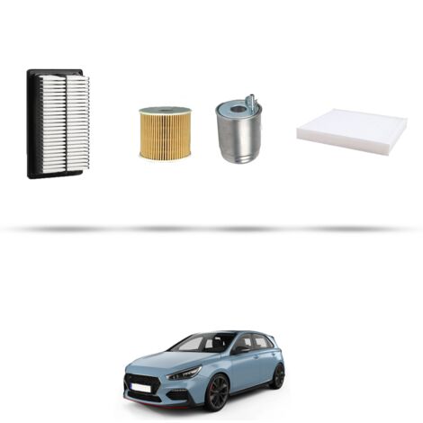 Kit tagliando 4 filtri compatibile con Hyundai i30 (PDE) 1.6 CRDi 85kw dal 2018