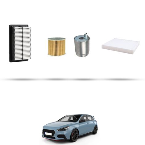 Kit tagliando 4 filtri compatibile con Hyundai i30 (PD,PDE) 1.6 CRDi 100kw dal 2016