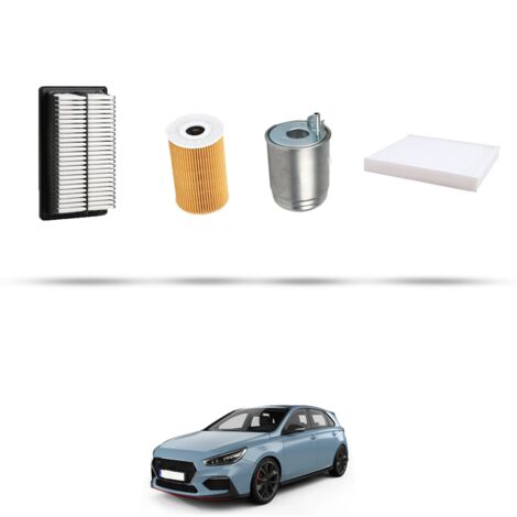 Kit tagliando 4 filtri compatibile con Hyundai i30 (PD,PDE) 1.6 CRDi 70kw dal 2016