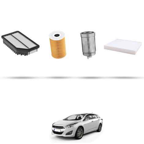 Kit tagliando 4 filtri compatibile con Hyundai i40 1.7 CRDI 85KW dal 2011