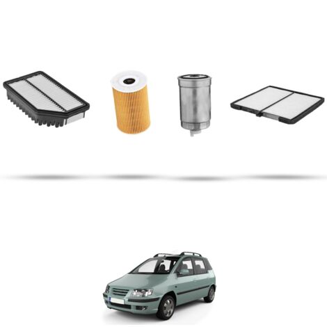 Kit tagliando 4 filtri compatibile con Hyundai Matrix 1.5 CRDi 81kw dal 2008