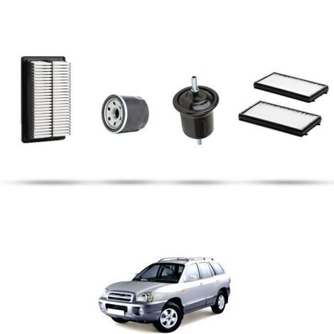 Kit tagliando 4 filtri compatibile con Hyundai Santa FE I 2.7 v6 127kw dal 2000