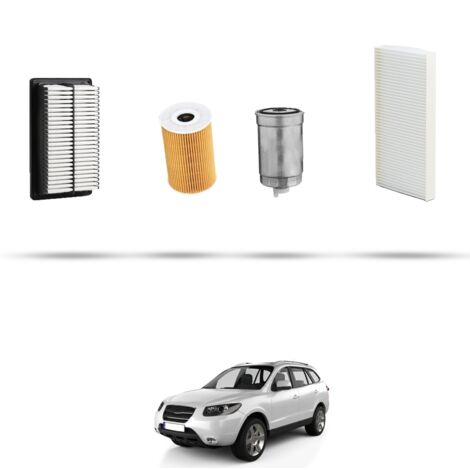 Kit tagliando 4 filtri compatibile con Hyundai Santa FE II 2.0 CRDi 85kw dal 2006