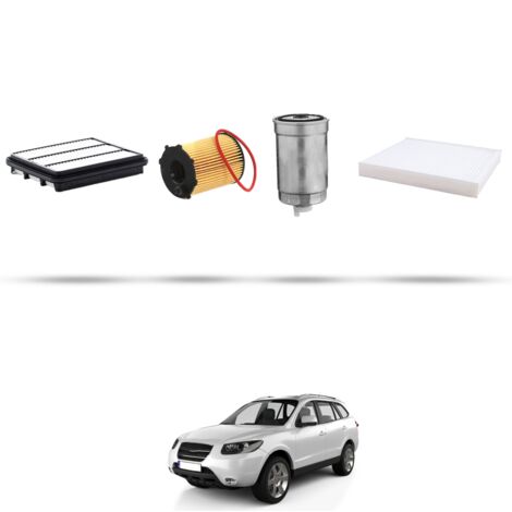 Kit tagliando 4 filtri compatibile con Hyundai Santa FE II 2.2 CRDi 110kw dal 2006