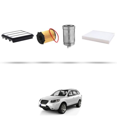 Kit tagliando 4 filtri compatibile con Hyundai Santa FE II 2.2 CRDi 114kw dal 2006