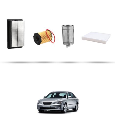 Kit tagliando 4 filtri compatibile con Hyundai Sonata V (NF) 2.0 CRDI 110kw dal 2008