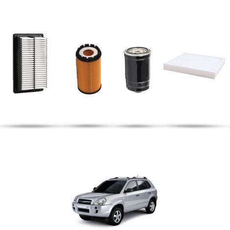 Kit tagliando 4 filtri compatibile con Hyundai Tucson 2.0 CRDI 110kw dal 2009