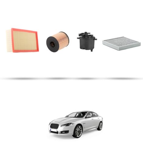 Kit tagliando 4 filtri compatibile con Jaguar XF (250) 2.2 Diesel 120kw dal 2011
